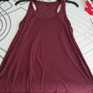 Maroon sheer racerback